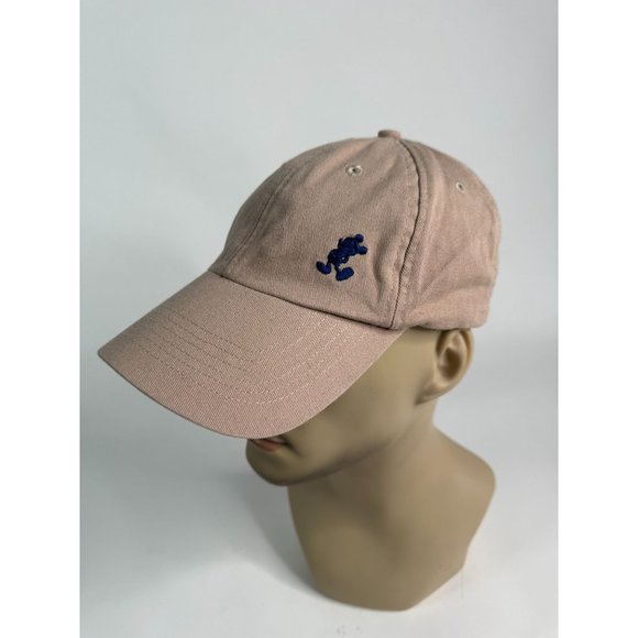 Disney Parks Embroidered Mickey Mouse Blue Icon Hat Cap Khaki Beige Adjustable - Picture 16 of 16